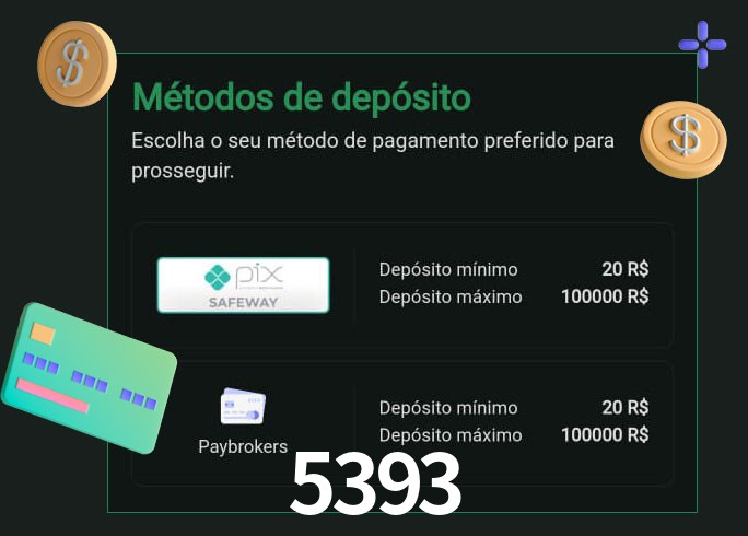 O cassino 5393 oferece uma grande variedade de métodos de pagamento
